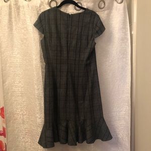 Plaid banana republic ruffled dress
